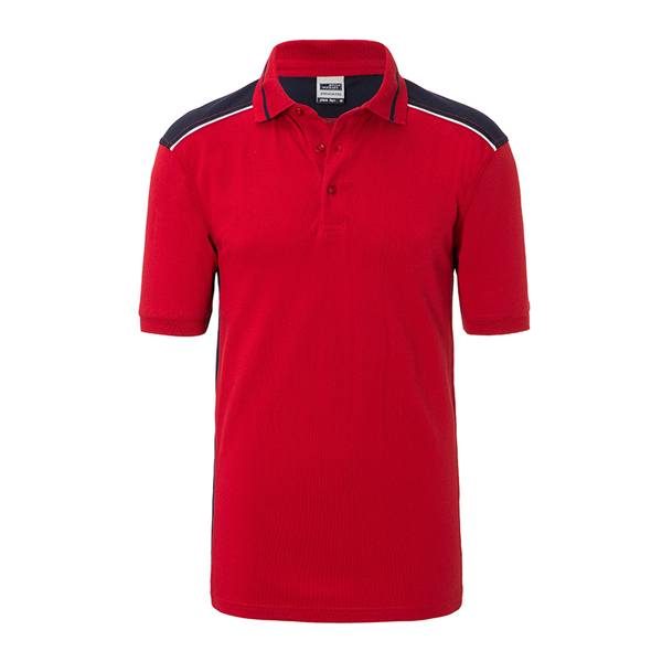 JN 858 - Polo met contrasterende inzetstukken - Afbeelding 2